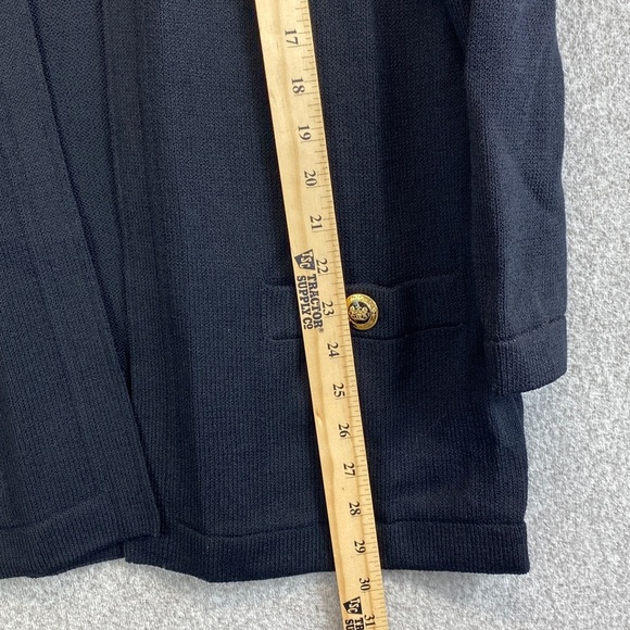 St. John basics long line cardigan enameled button S quiet luxury sweater blazer - Picture 10 of 12
